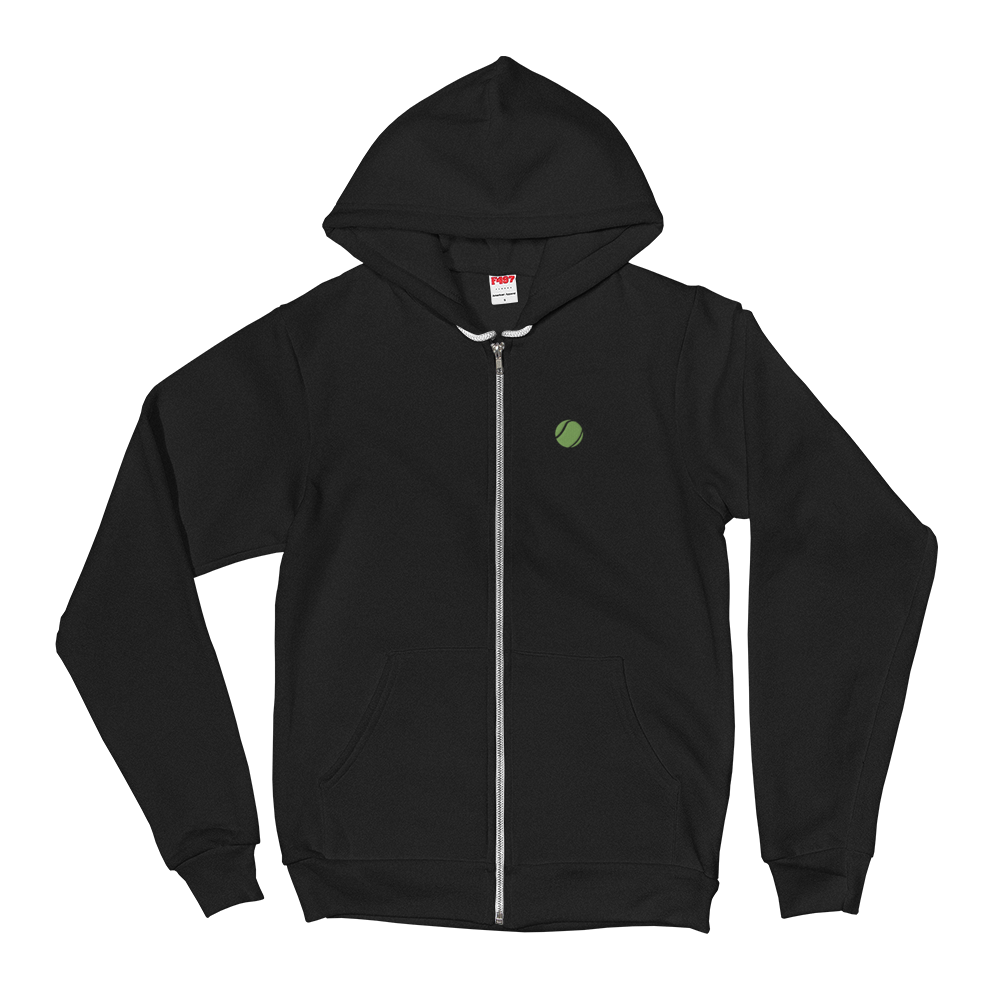 Embroidered Zipped Unisex Hoodie