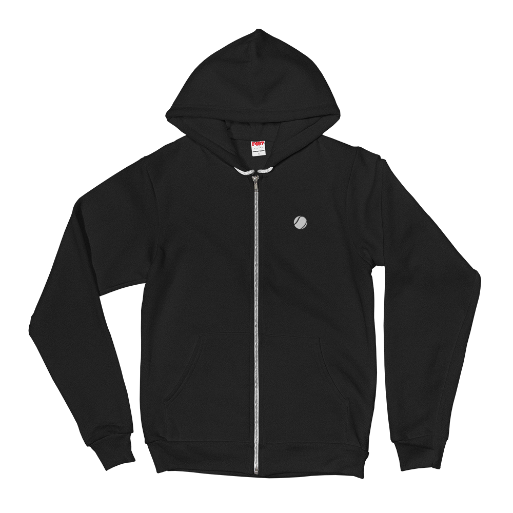 Embroidered Zipped Unisex Hoodie