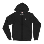 Embroidered Zipped Unisex Hoodie