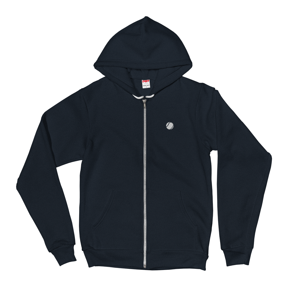 Embroidered Zipped Unisex Hoodie