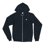Embroidered Zipped Unisex Hoodie